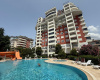 Furnished Apartment with Sea and City Views in a Complex in Alanya