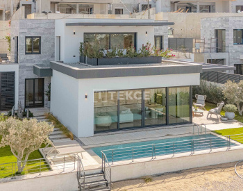 Fristående Villor Med Panoramautsikt Över Havet I Bodrum 1