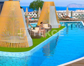 Lägenheter I Ett Komplex Med Stads- Och Havsutsikt I Alanya Kargıcak 8