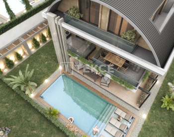 Villor Med Panoramautsikt Over Staden Och Pool I Alanya 6