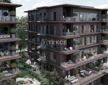 Apartamenty W Eleganckim Kompleksie Z Zielenią W Göktürk İstanbul 7