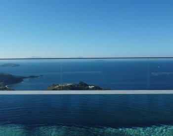 Fristående Hus Med Panoramautsikt Över Havet I Bodrum Turkiet