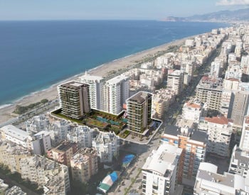 Fastighet Vid Havet Med Utsikt I Ett Komplex I Alanya
