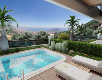 Semi-detached Sea-view Villas with Private Pools in Tepe Alanya