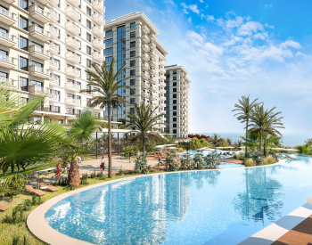 Castle View Apartments in a Four-block Complex in Alanya Mahmutlar
