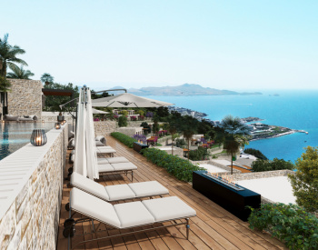 土耳其博德鲁姆带泳池的综合楼海景房产