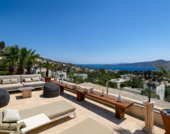 Sea View Detached House with Spacious Terrace in Bodrum