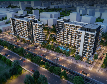 Apartments Close to Metro in a Complex in İzmir