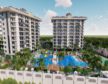 شقة بإطلالة على المسبح في مجمع سكني في أفسلار ألانيا أنطاليا