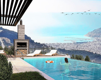 Alanya Bektaş'ta Deniz ve Şehir Manzaralı Müstakil Evler