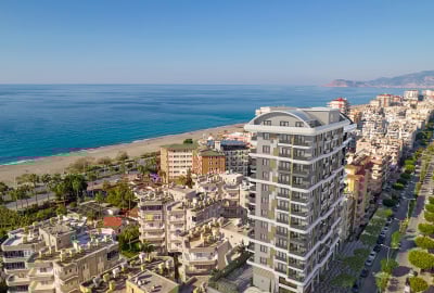 شقق على بعد 100 متر من الشاطئ في محمودلار، ألانيا، تركيا 1