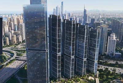迪拜谢赫扎耶德路(sheikh Zayed Road)享有码头(marina)与海景的房产 1