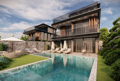 Villas Con Vistas Al Mar Y Piscina Interior Y Exterior En Antalya Kaş 3