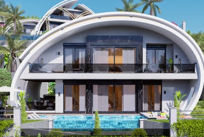 Villas Exceptionnelles Avec Piscine Privée À Alanya Kargicak 3