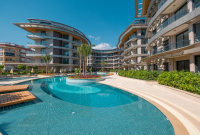 City View Apartments in a Complex with a Pool in Alanya 1