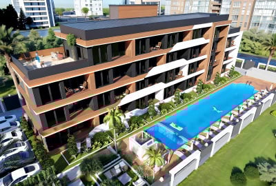 شقق مع ساونا وحمام سباحة بالقرب من المواصلات في ألتينتاش 1