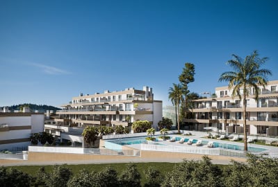 Malaga Mijas'da Havuz ve Sosyal Kulüp Sunan Modern Daireler 2