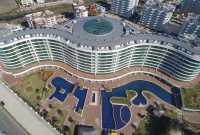 Antalya Kundu'da Sirius Town’da Olimpik Havuz Manzaralı 1+1 Daire 1