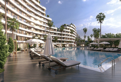 位于安塔利亚阿尔滕塔什的带泳池的低层公寓项目 1