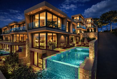 Виллы на стадии строительства в Каше, Калкан, в рассрочку 1