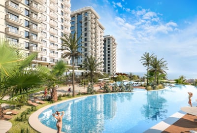 Appartementen Met Uitzicht Op Het Kasteel In Een Complex In Alanya 2