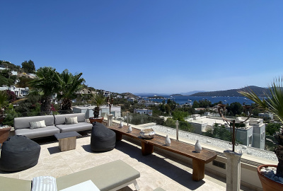 Sea View Detached House with Spacious Terrace in Bodrum 1