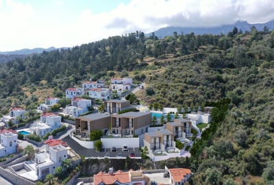 Kıbrıs Esentepe'de Deniz ve Dağ Manzaralı Satılık Daireler 2