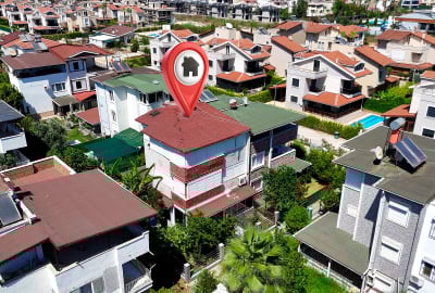 Antalya Kadriye'de Site İçinde Ortak Havuzlu 4+1 İkiz Villa 1