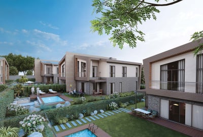 ویلاهای با منظره طبیعت و شهر در یک مجتمع در استانبول 1