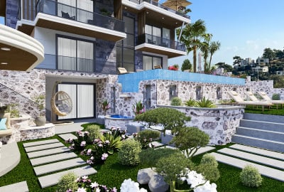 Fethiye Faralya’da Özel Havuzlu Manzaralı Lüks Villa 3
