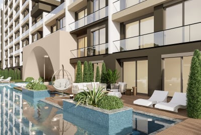 Swim-up Apartments with Aqua Park in Antalya Altıntaş 1