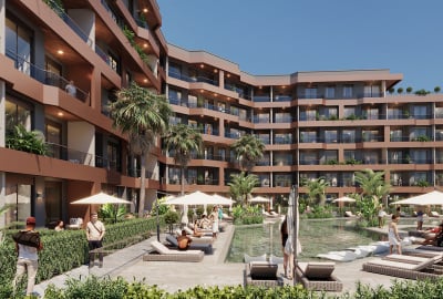 آپارتمان‌ها در یک مجتمع با استخر در آلتین‌تاش، آنتالیا 1