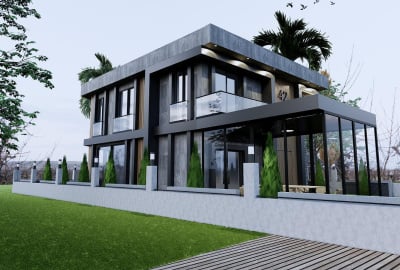 Sea and Mountain Views Detached Villa in Izmir Güzelbahçe 2