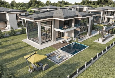 Villas En Venta Con Piscina Privada En Un Complejo Cerrado En İncek 3