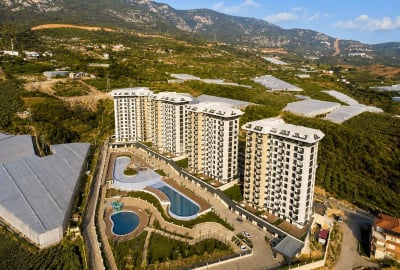Appartements Vue Château Dans Un Projet De 4 Blocs À Alanya 1