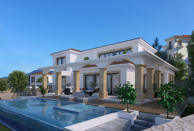 Kuzey Kıbrıs Girne'de Özel Konumlu Havuzlu Villalar 1