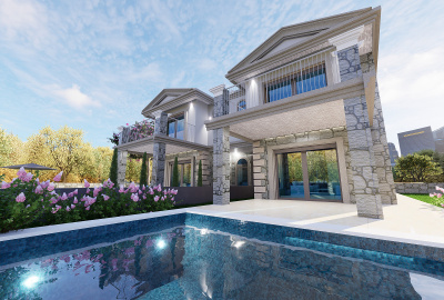 Sea-view Villas with Private Pool and Garden in İzmir Çeşme 1