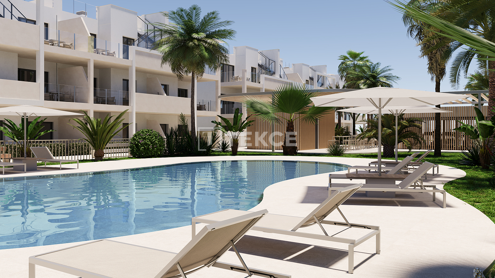 Modern Apartments with Communal Pool in San Cayetano