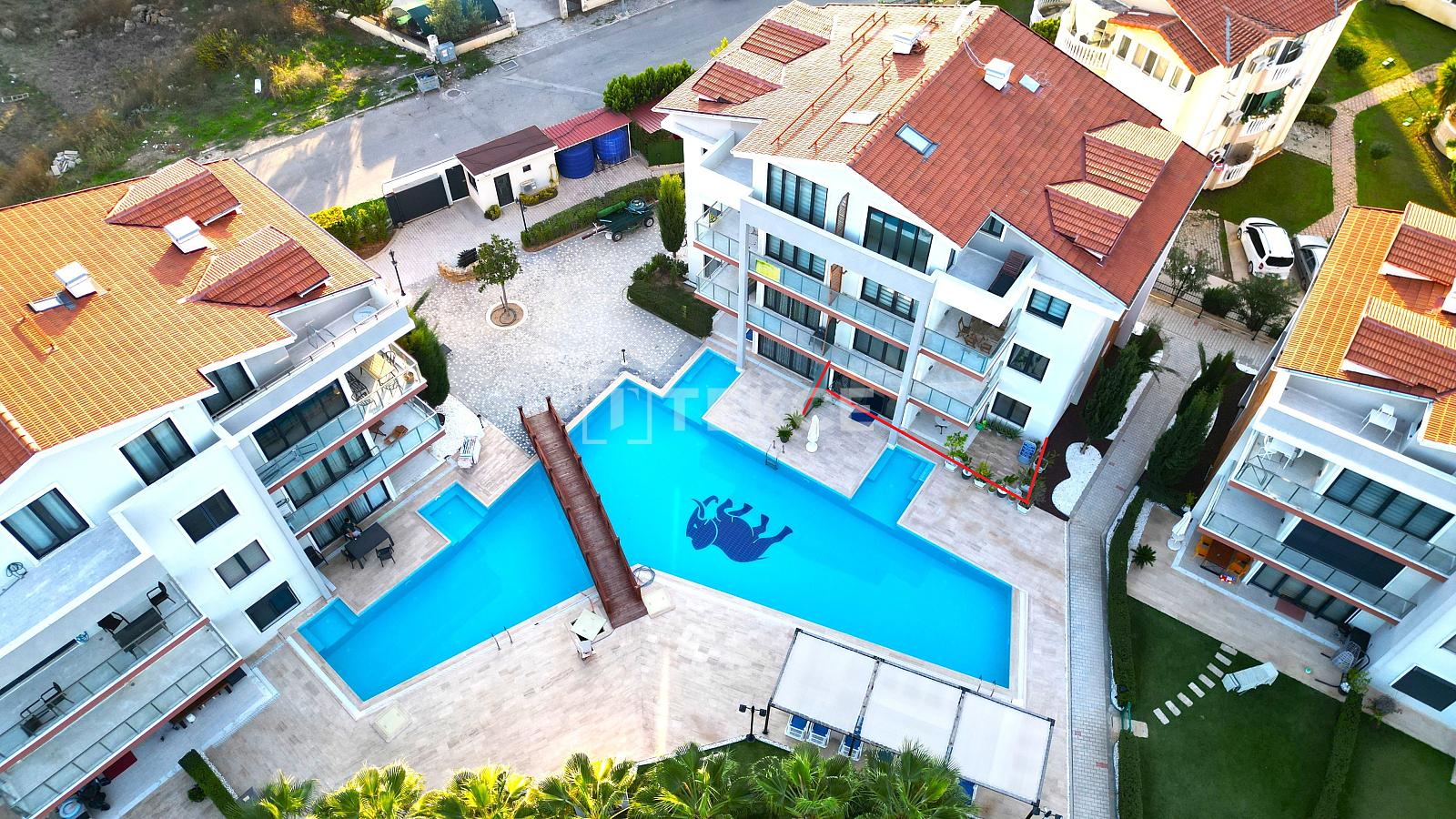 Furnished 2 Bedroom Garden Apartment in a Complex with Pool in Belek