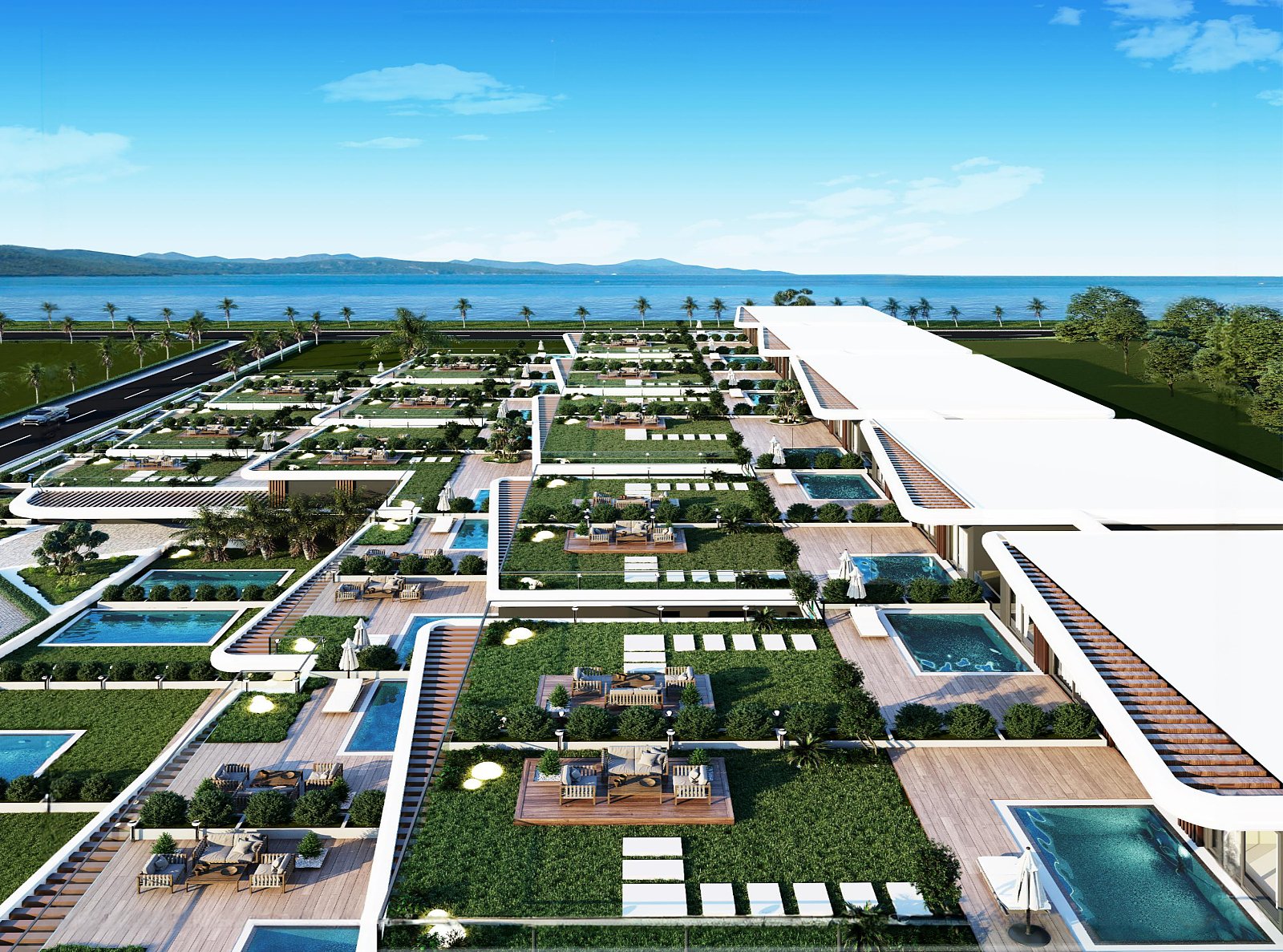 İzmir Çeşme'de Müstakil Bahçeli ve Havuzlu Daireler