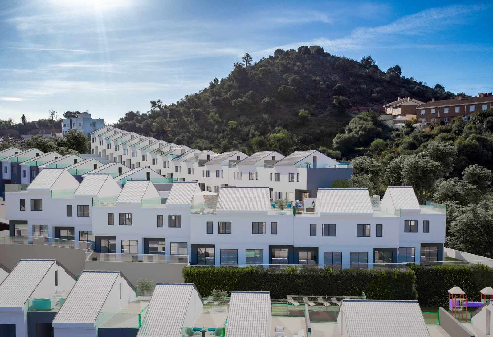 Contemporary open plan houses in spain malaga