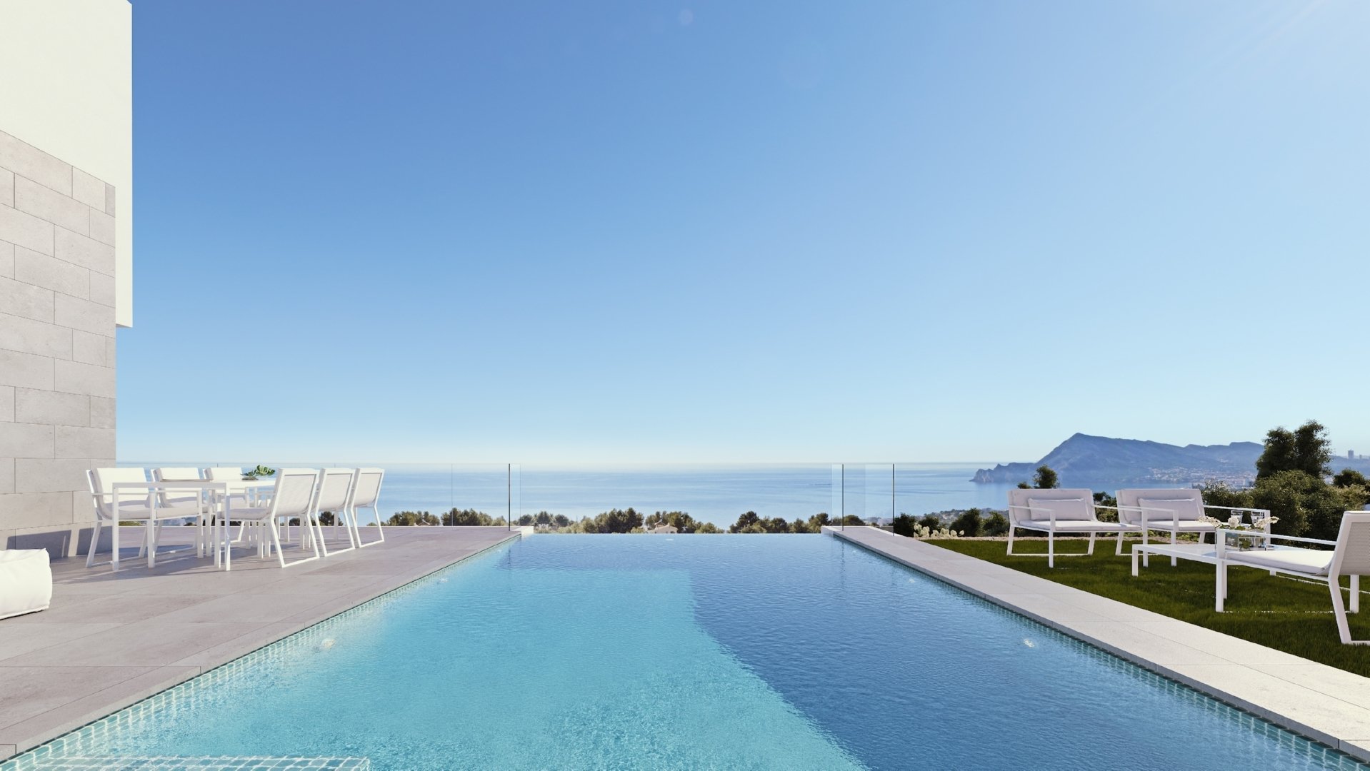 Altea Alicante'de Deniz Manzaralı 4 Yatak Odalı Villa