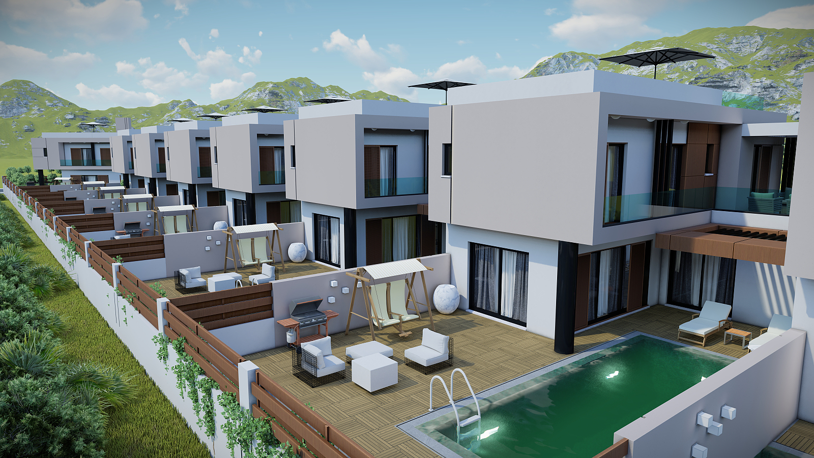 Semi-Detached Villas with Private Pools in İskele North Cyprus