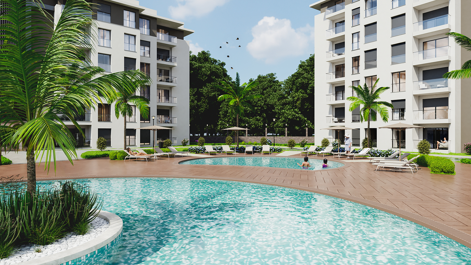 Apartments In A Complex With Parking Lot In Antalya apartments-in-a-complex-with-parking-lot-in-antalya