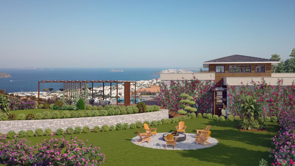 Bodrum Turgutreis'te Eşsiz Deniz Manzaralı Müstakil Evler