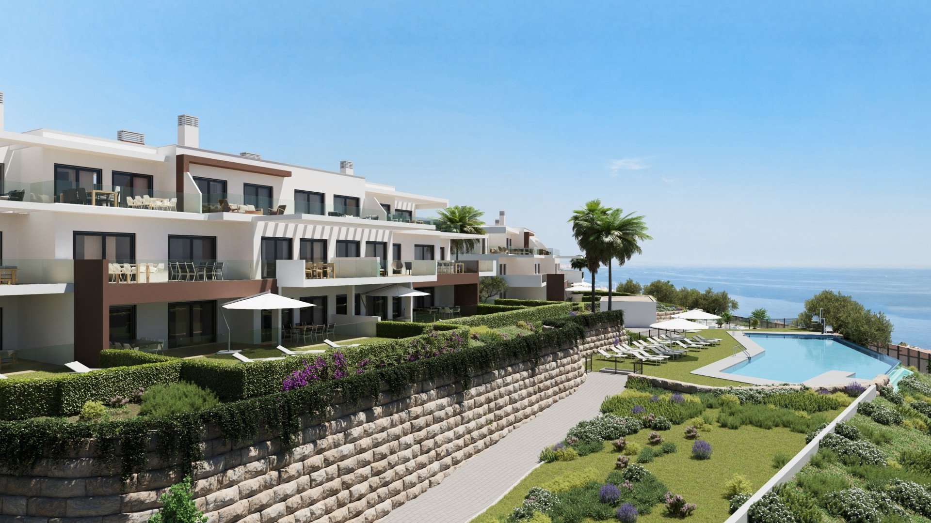 Casares'te Denize Yürüme Mesafesinde Sitede Şık Daireler