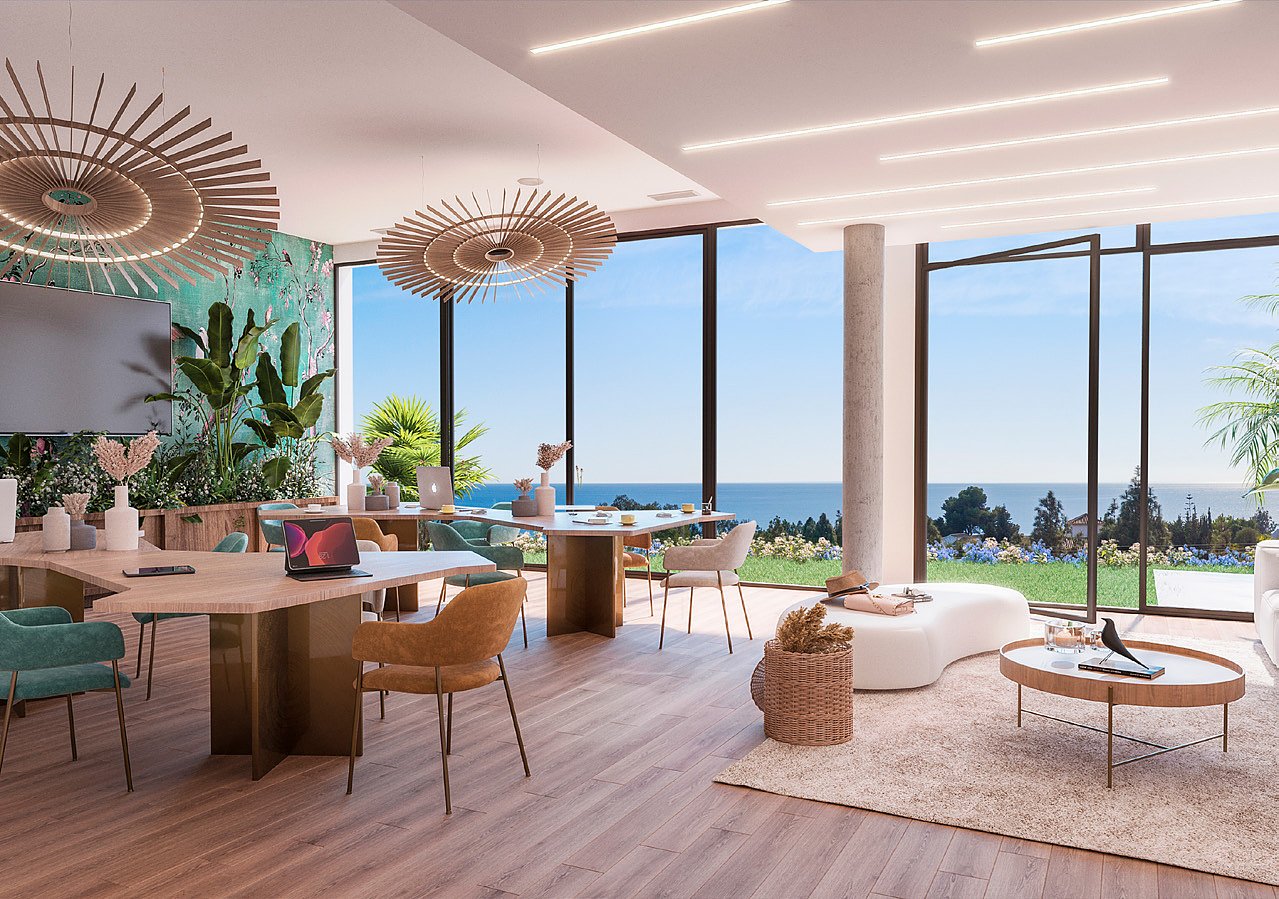 Costa del Sol Mijas'ta Deniz Manzaralı Doğa Dostu Villalar