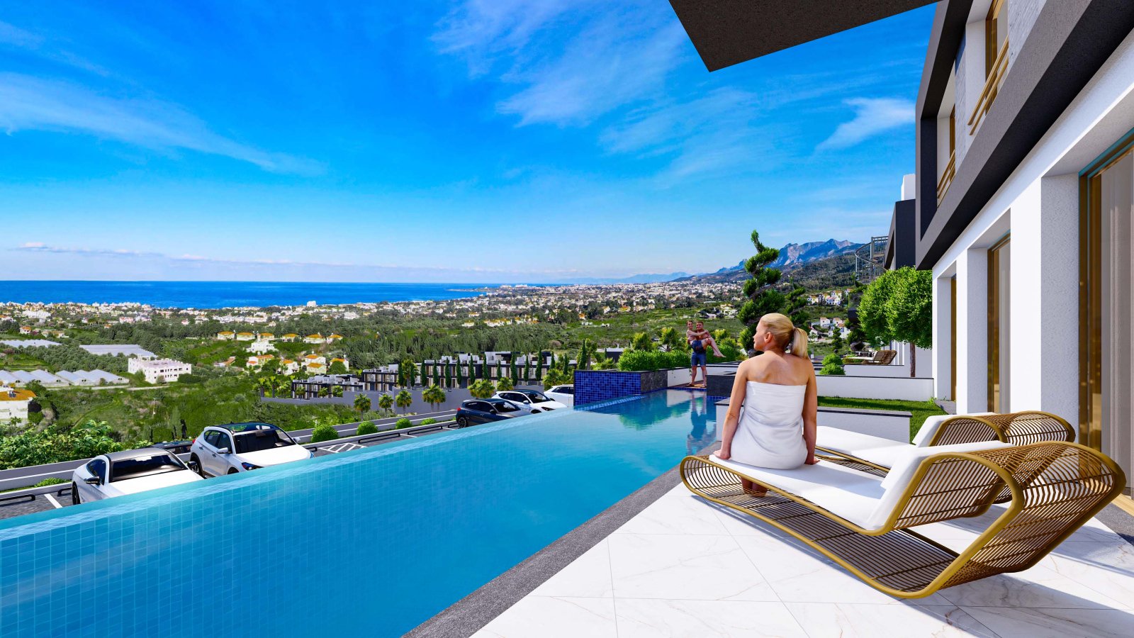 Girne'de Satılık Deniz ve Doğa Manzaralı Daireler
