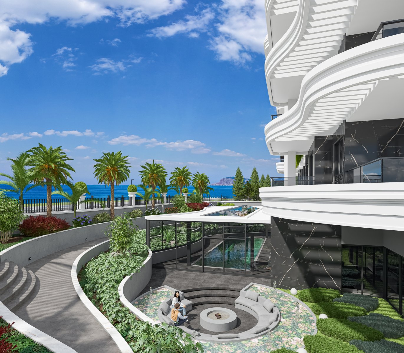 Alanya Kestel'de Hollywood Mimarisine Sahip Satılık Daireler