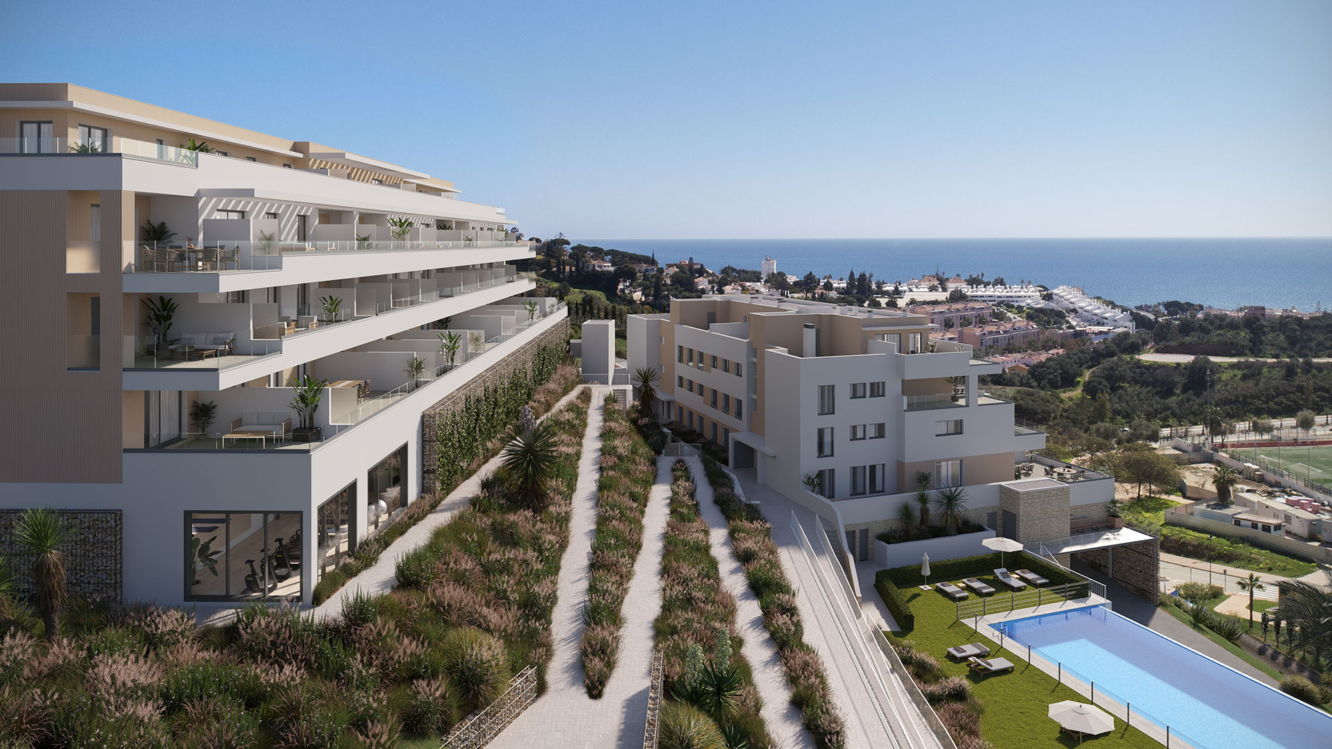 Mijas'ta Golfseverlere Özel Deniz Manzaralı Daireler